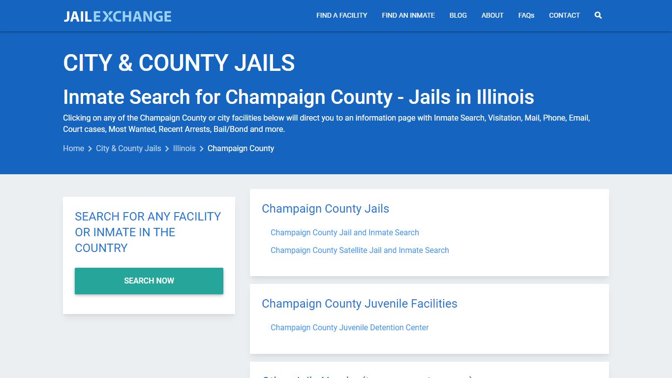 Inmate Search for Champaign County | Jails in Illinois - Jail Exchange